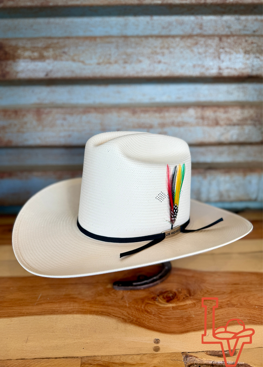 Los Vaqueros Fine Straw Hat Tall Crown 200X El Viejon White Estilo Sinaloa
