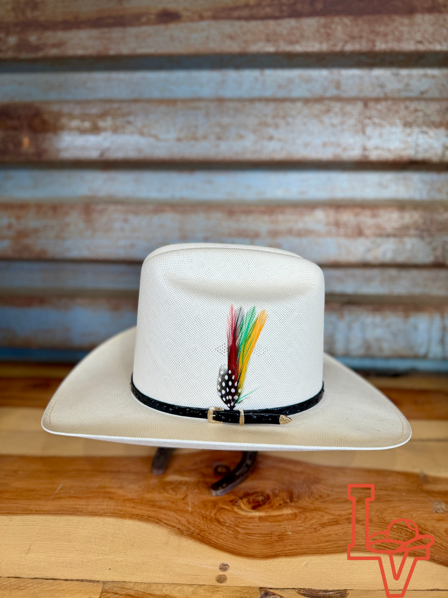 Los Vaqueros Fine Straw Hat Tall Crown 1,000X Al Millon White Estilo Sinaloa