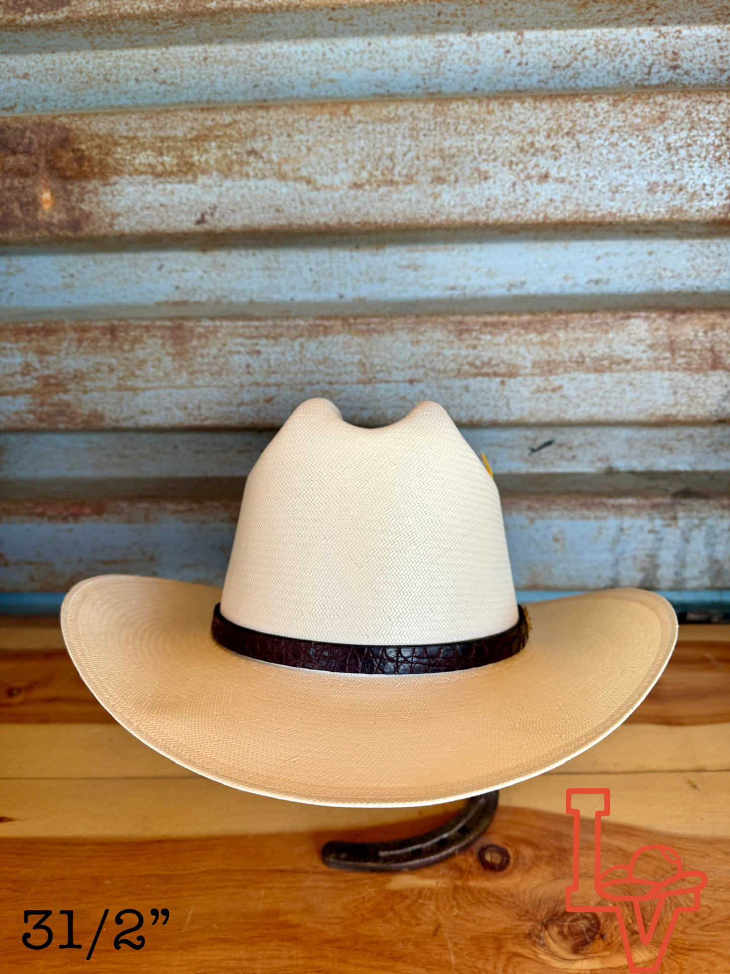Stetson El Jefe 5000x Chocolate Straw Cowboy Hat Regular Crown Natural