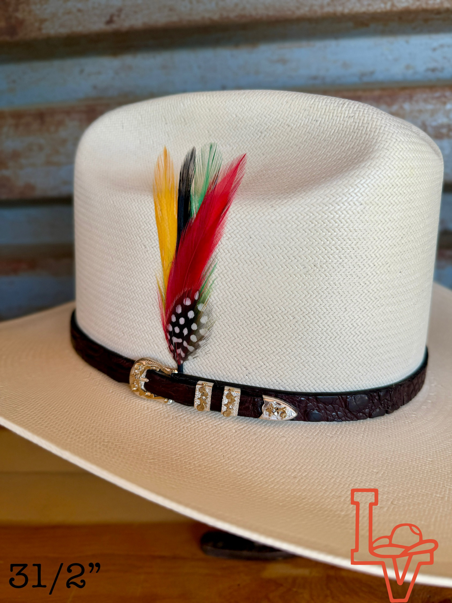 Stetson El Jefe 5000x Chocolate Straw Cowboy Hat Regular Crown Natural
