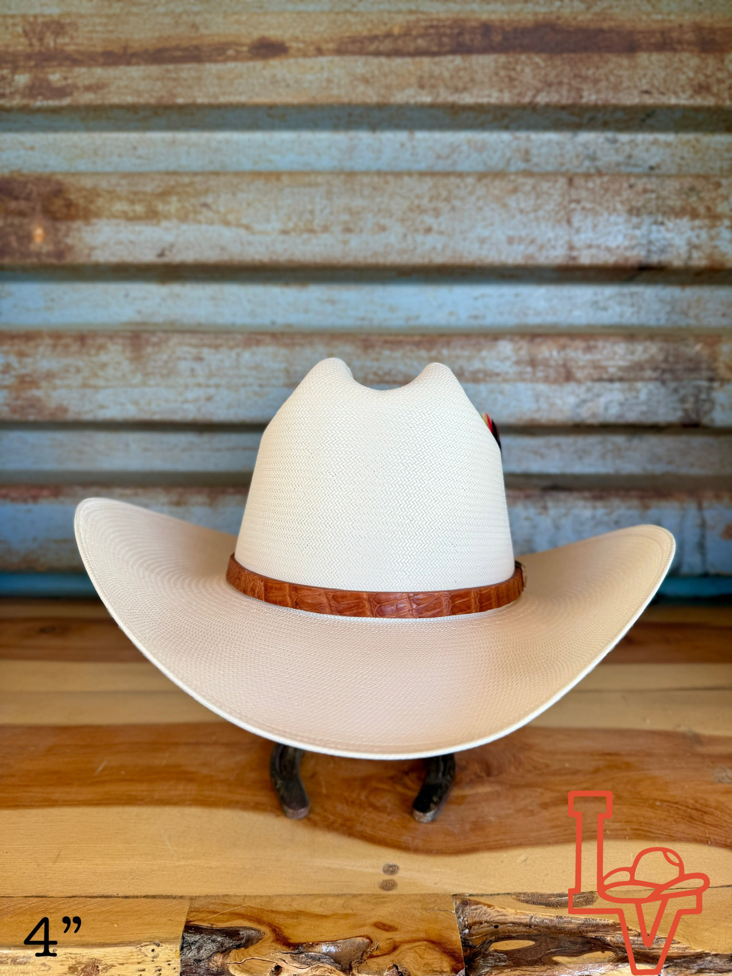Stetson El Jefe 5000x Cognac Straw Cowboy Hat Regular Crown Natural