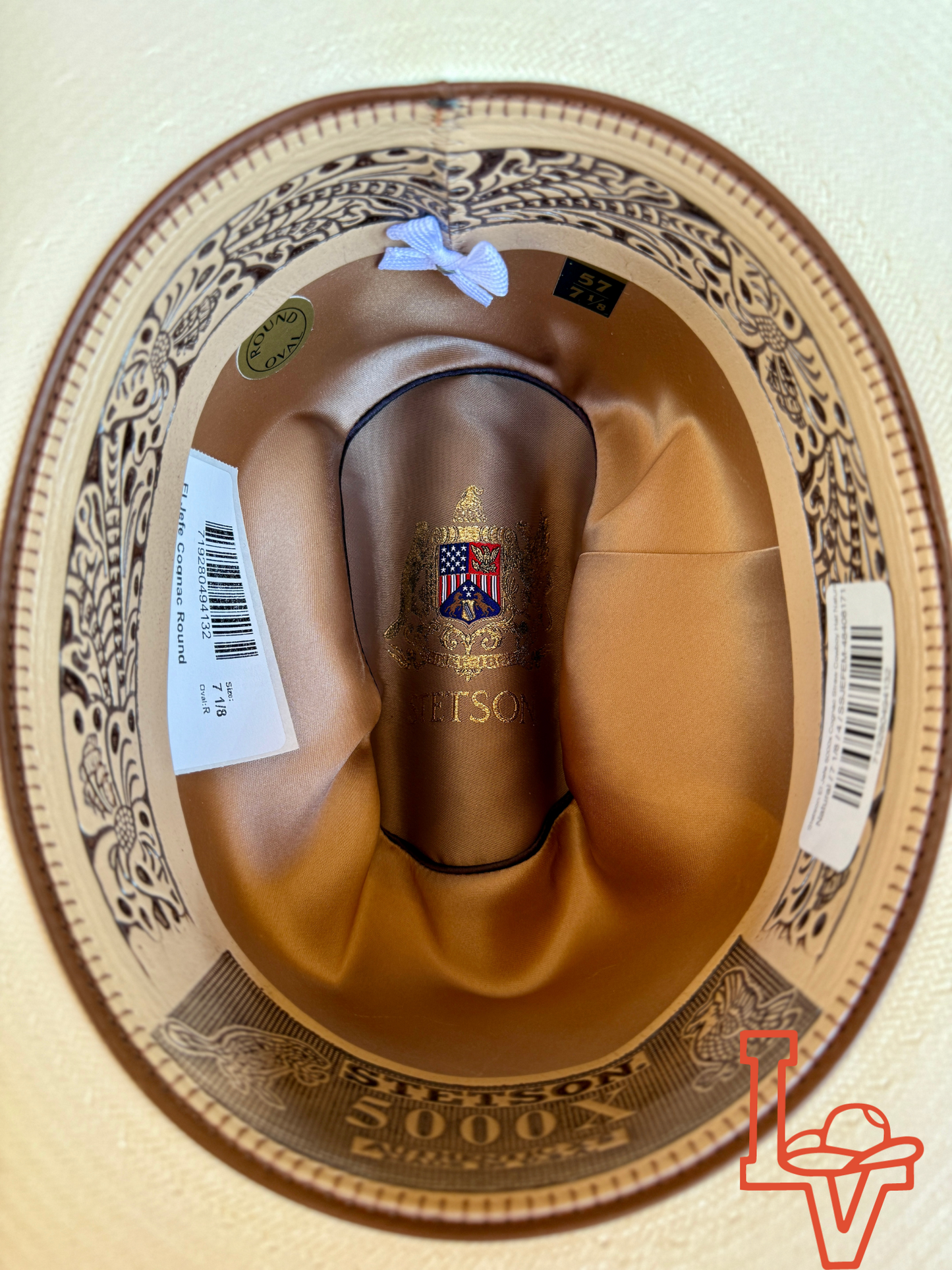 Stetson El Jefe 5000x Cognac Straw Cowboy Hat Regular Crown Natural