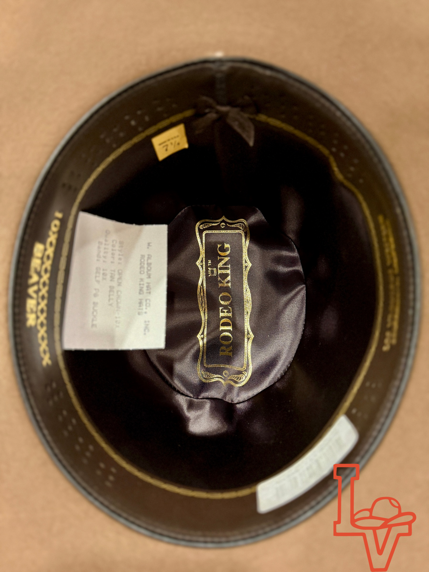 Rodeo King 10X Beaver Felt Hat Regular Crown Tan Belly