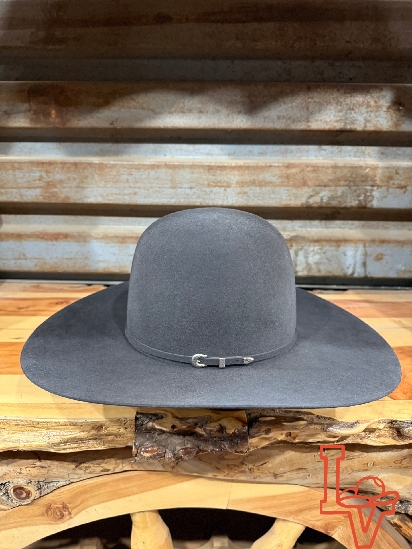Rodeo King 10X Beaver Felt Hat Regular Crown Charcoal