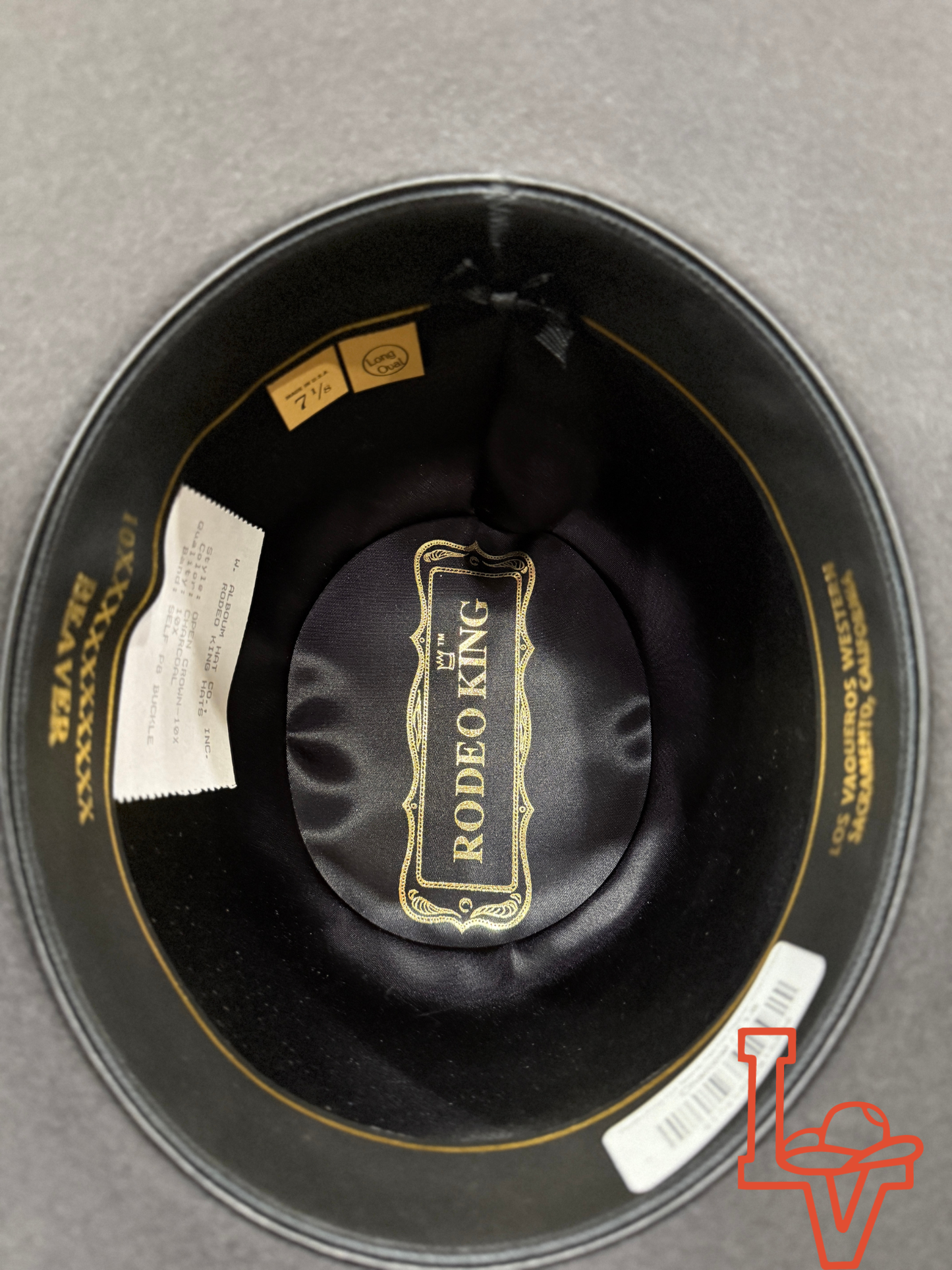 Rodeo King 10X Beaver Felt Hat Regular Crown Charcoal