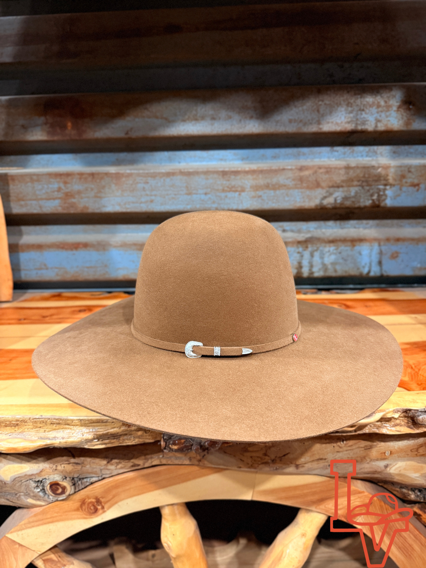 Tacchino 10X Beaver Fur Felt Hat 6" Regular Crown 4.25" Brim Whisky