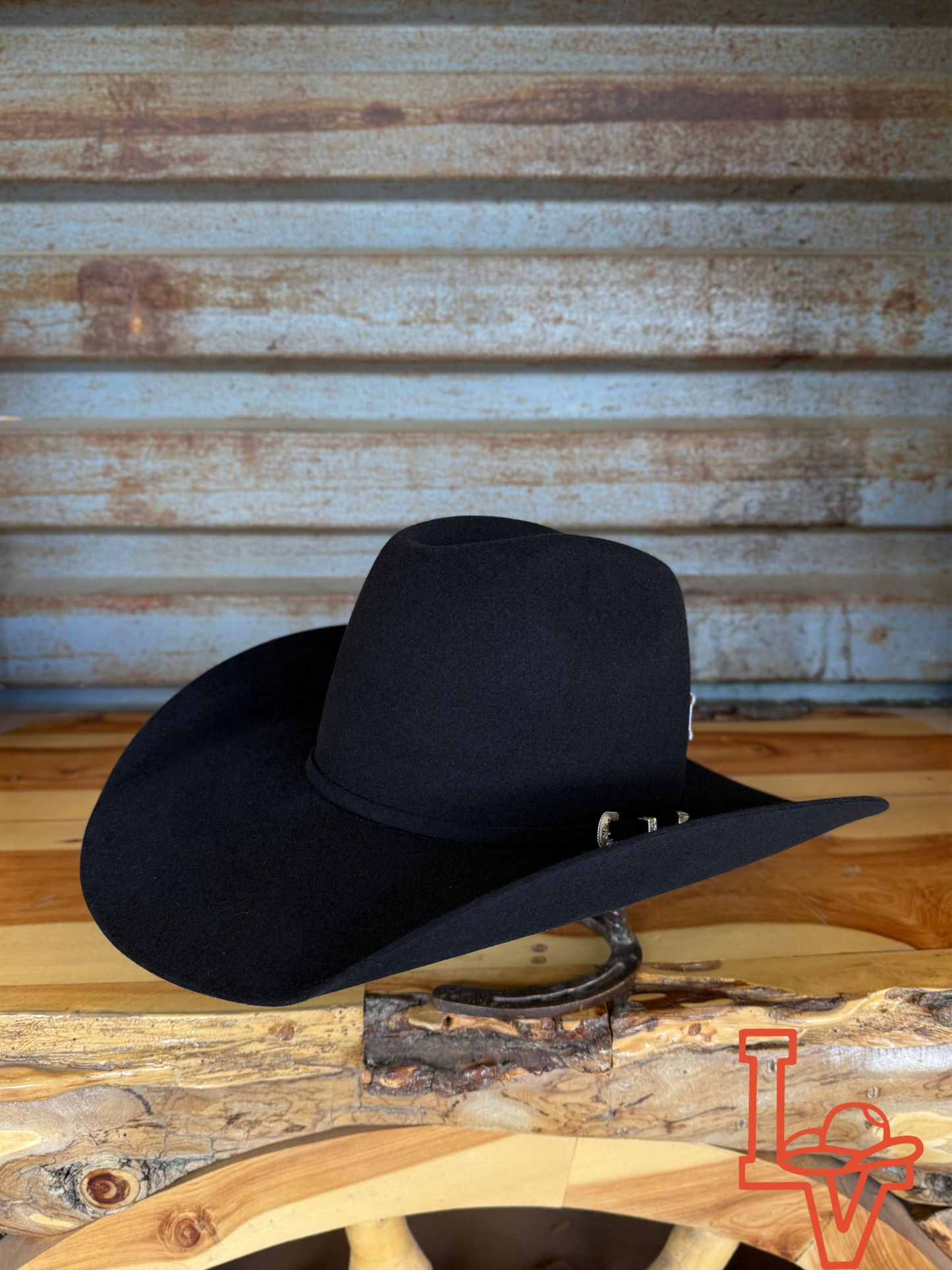 Tacchino 10X Beaver Fur Felt Hat 6" Regular Crown 4.25" Brim Black