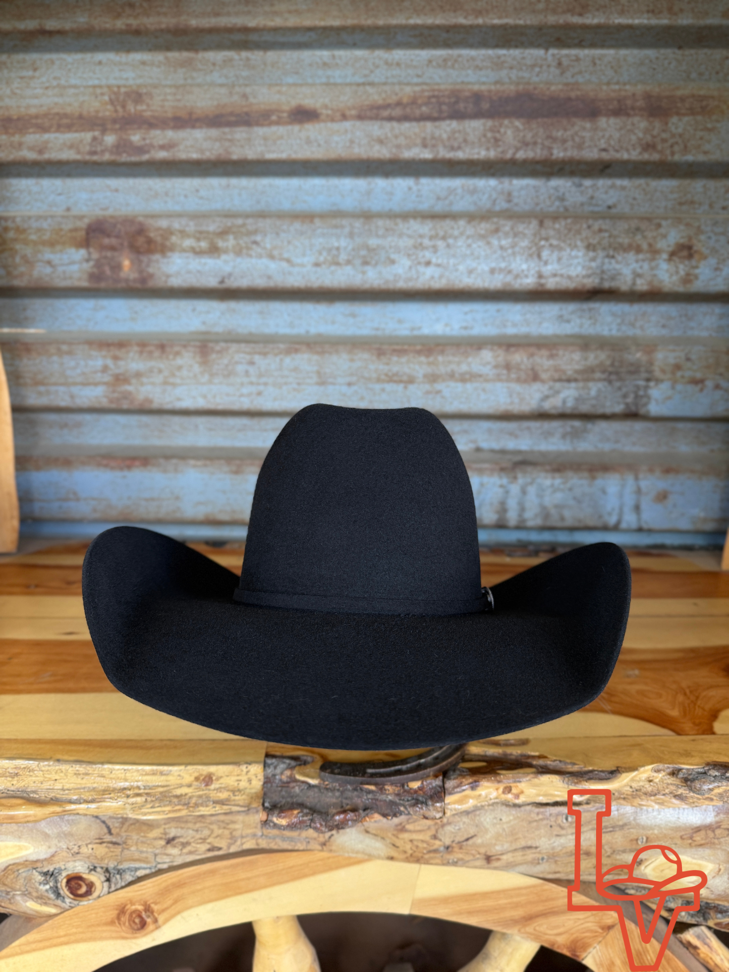 Tacchino 10X Beaver Fur Felt Hat 6" Regular Crown 4.25" Brim Black