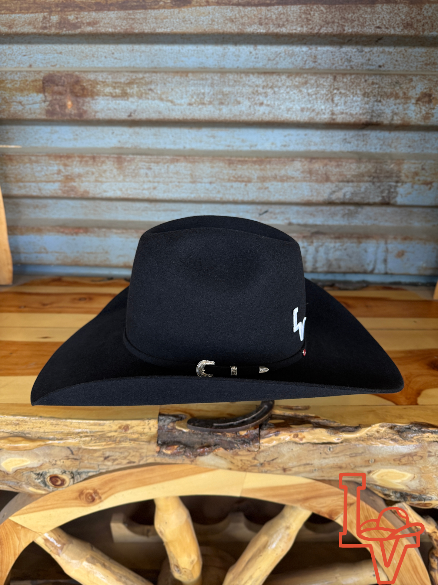 Tacchino 10X Beaver Fur Felt Hat 6" Regular Crown 4.25" Brim Black