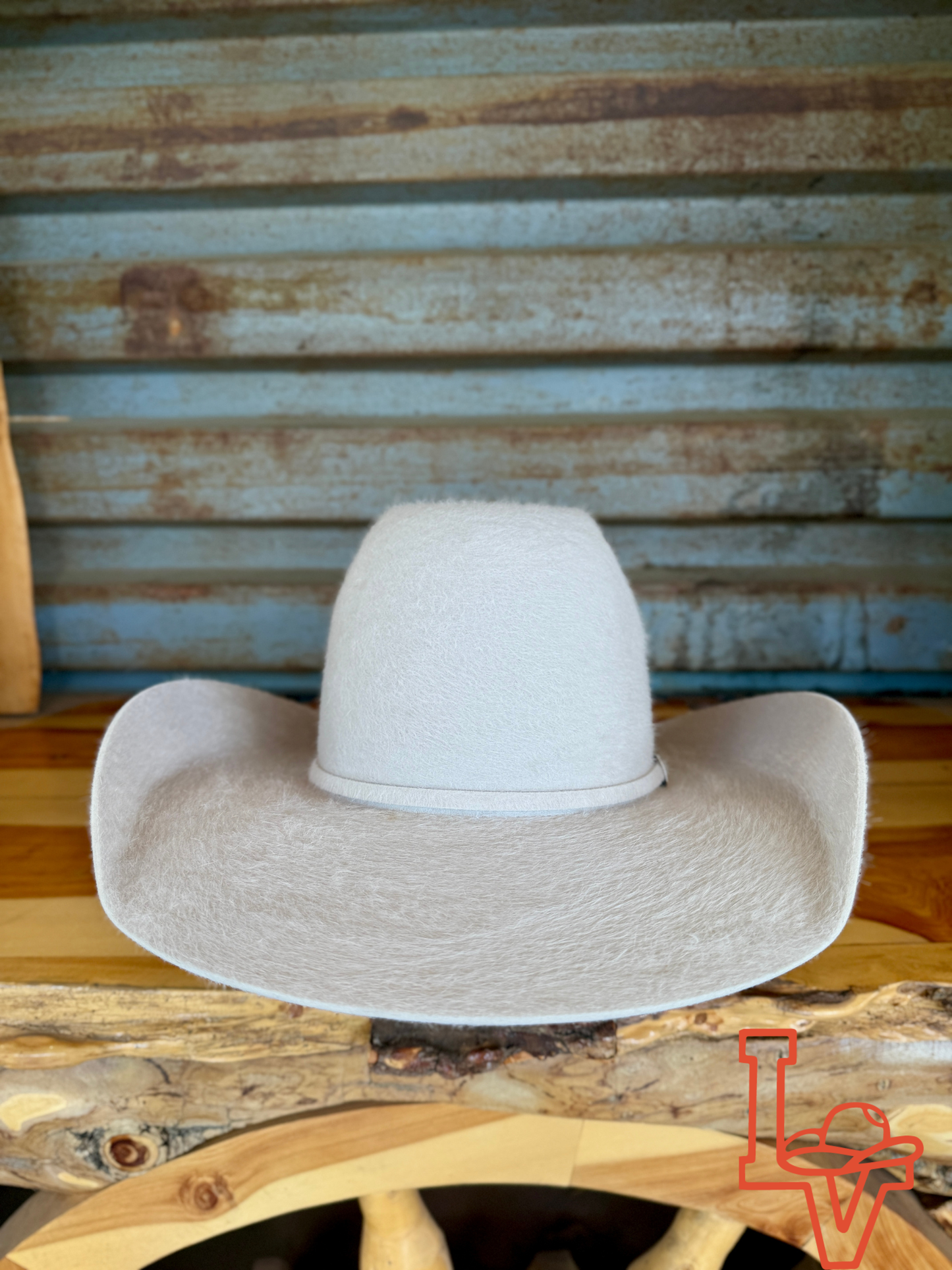 Tacchino 10X Beaver Grizzly Fur Felt Hat 6" Regular Crown 4.25" Brim Crystal White