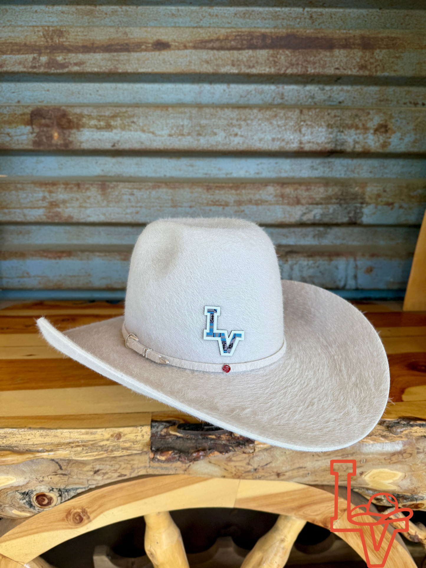 Tacchino 10X Beaver Grizzly Fur Felt Hat 6" Regular Crown 4.25" Brim Crystal White