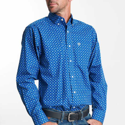 Ariat Men's Felini Classic Fit Shirt True Blue