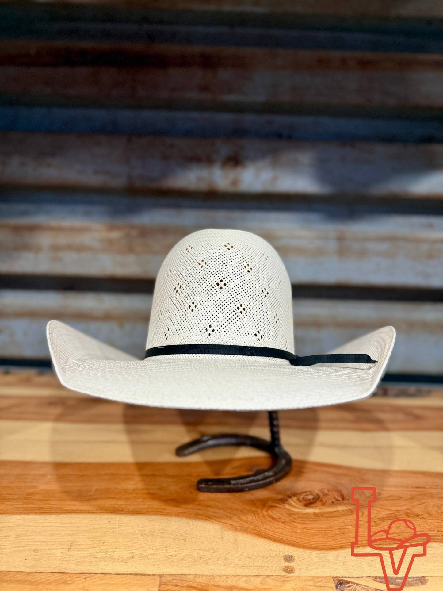 Resistol 20x Conley Open Crown Cowboy Hat Straw Hat Natural