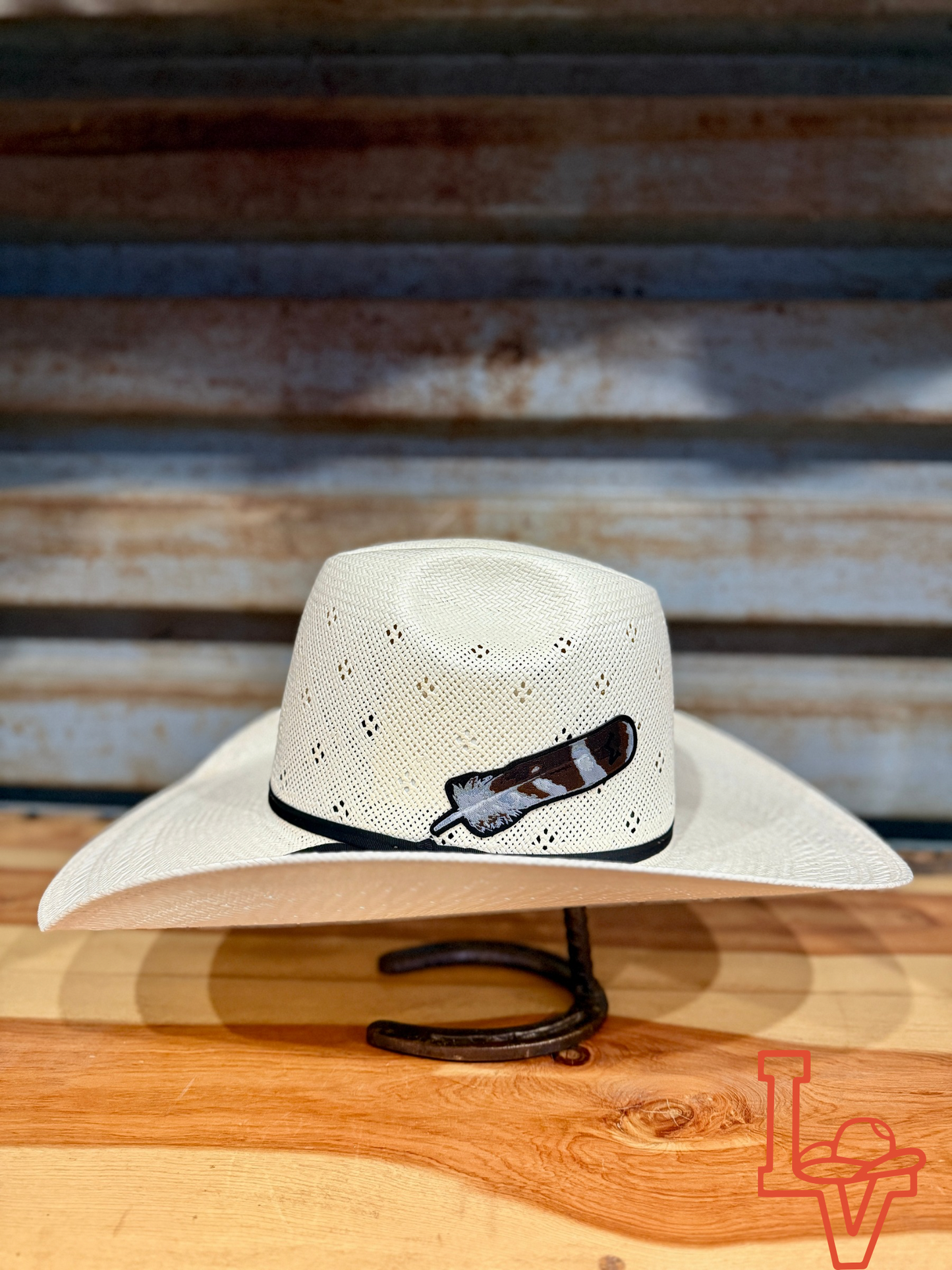 Resistol 20x Conley Open Crown Cowboy Hat Straw Hat Natural