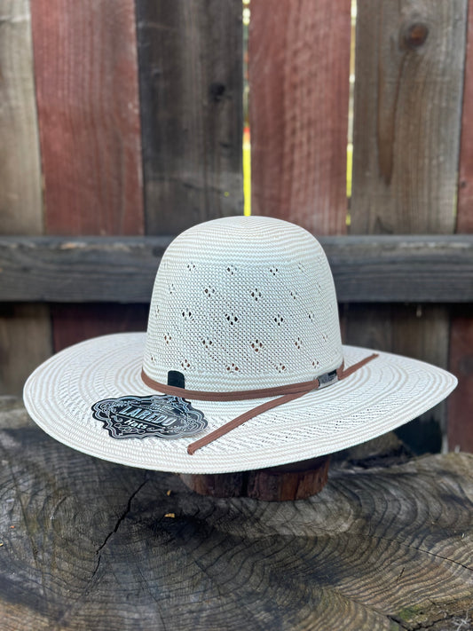 Laredo Straw Hat Regular Crown Conley Tan White