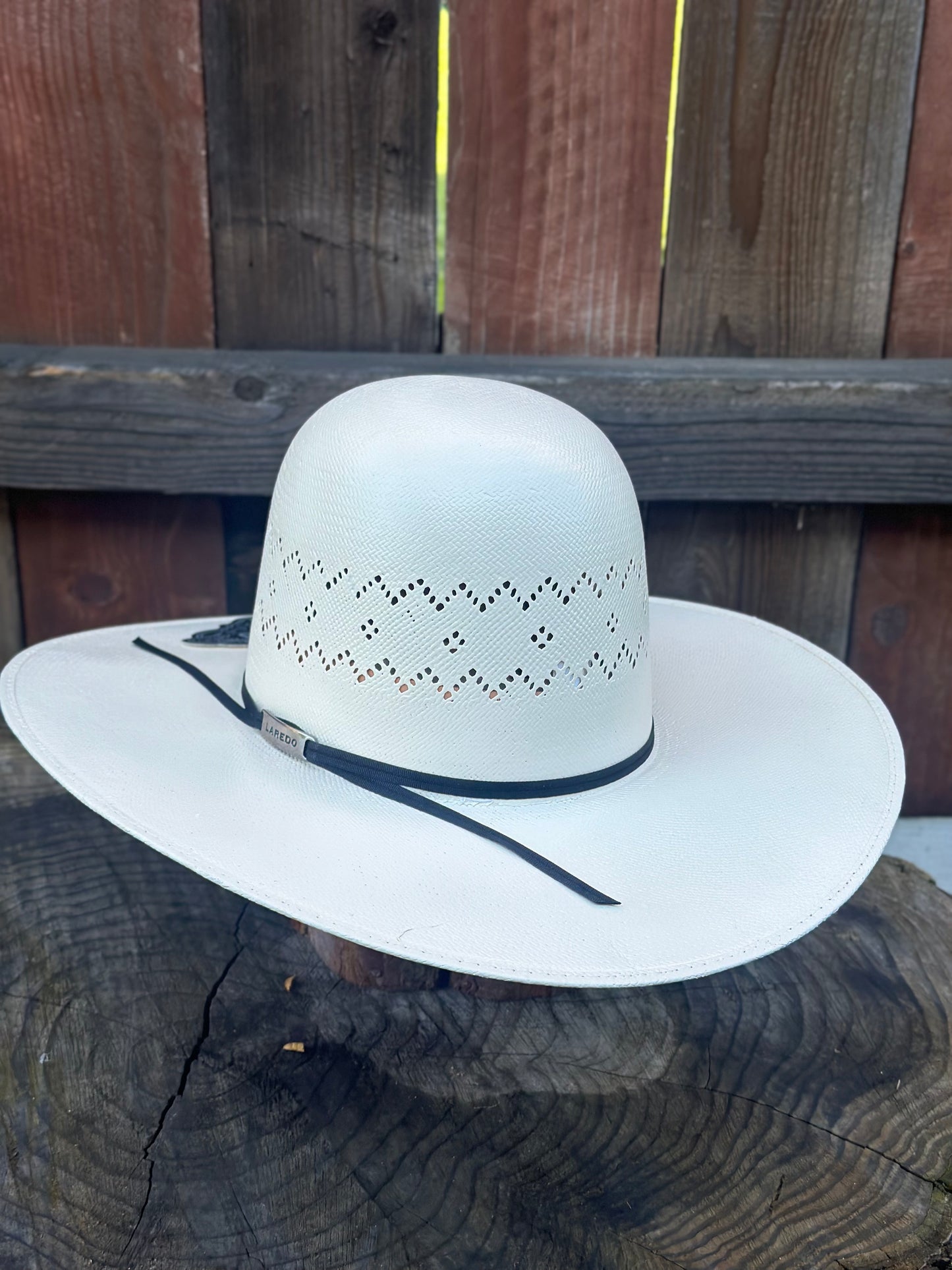 Laredo Straw Hat Regular Aztec White Black