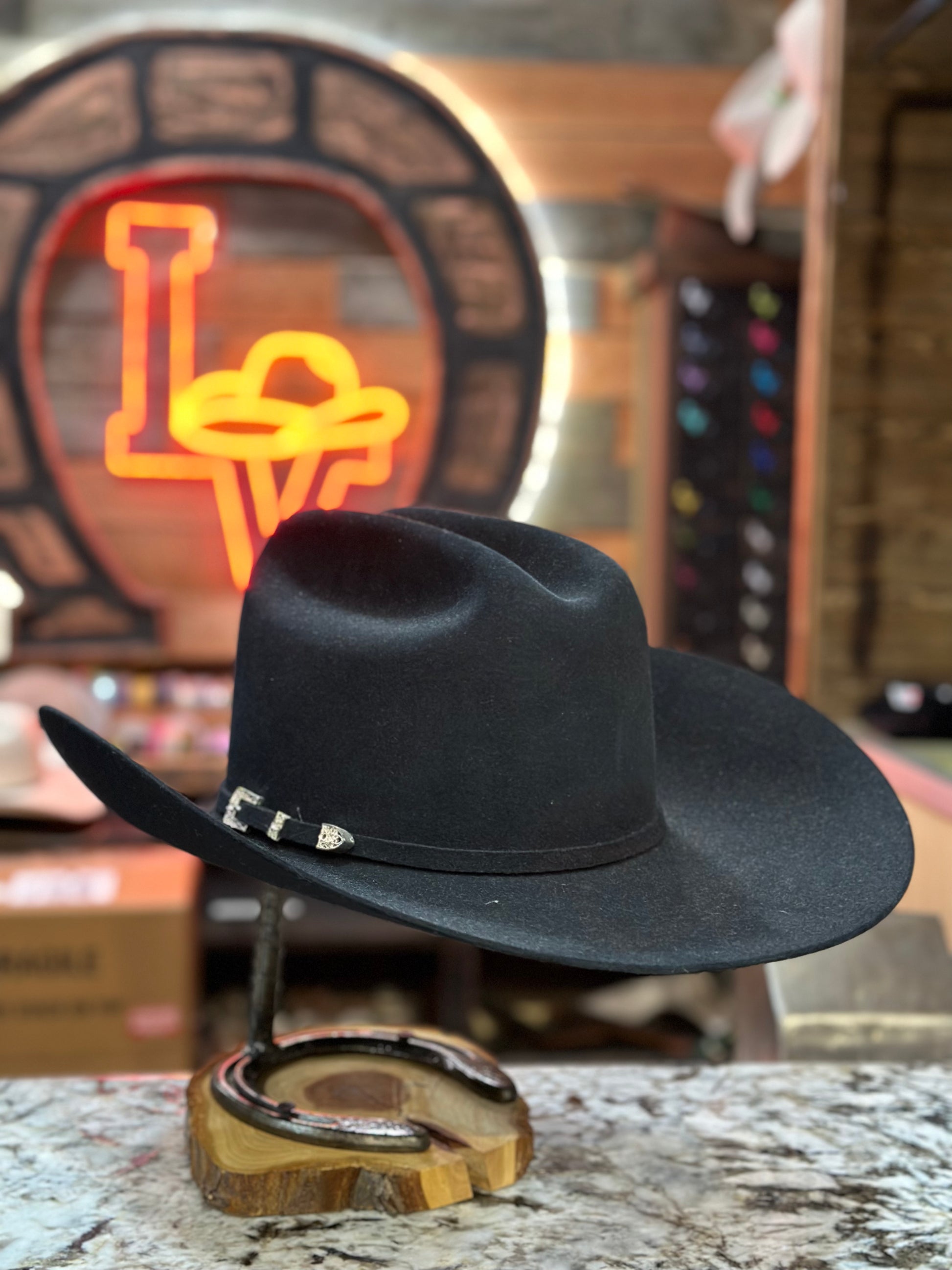 Stetson 6x Monarca Cowboy Felt Hat Black – Los Vaqueros Western Wear