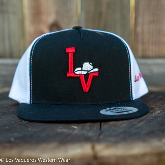 Los Vaqueros Sombrerito LV Logo Snapback Black/White