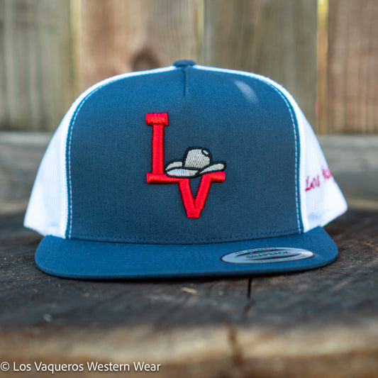 Los Vaqueros Sombrerito LV Logo Snapback Navy/White