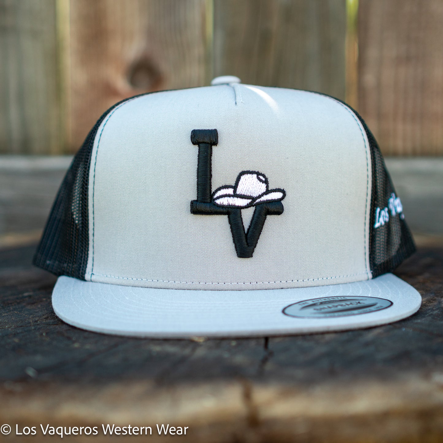 Los Vaqueros Sombrerito LV Logo Snapback Light Grey/Black