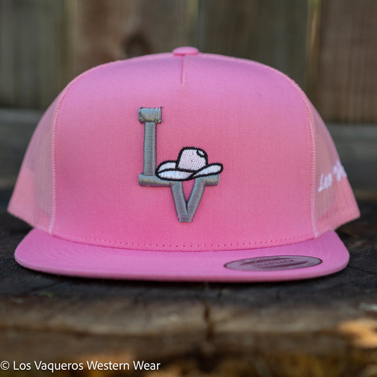 Los Vaqueros Sombrerito LV Logo Snapback Pink