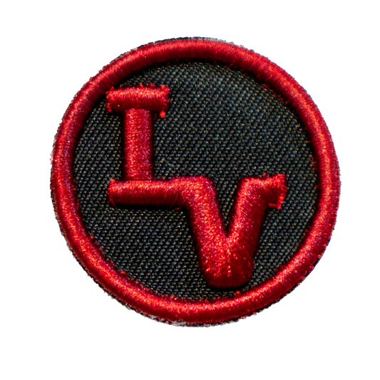 Los Vaqueros LV Circle Patch Red