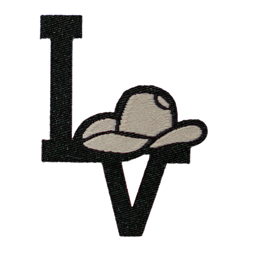 Los Vaqueros LV Sombrerito Patch Black