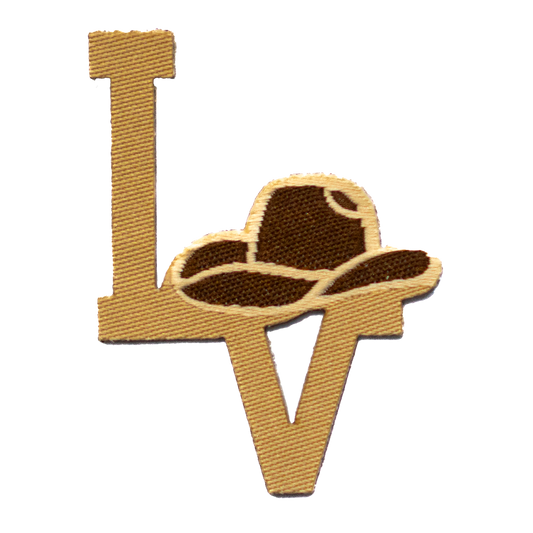 Los Vaqueros LV Sombrerito Patch Gold