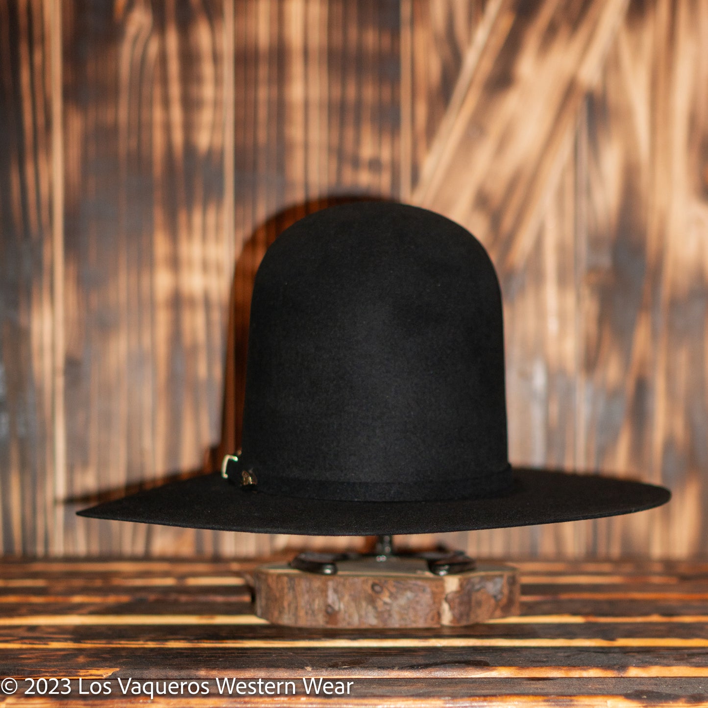 Laredo Rabbit Felt Hat Open Tall Crown Black