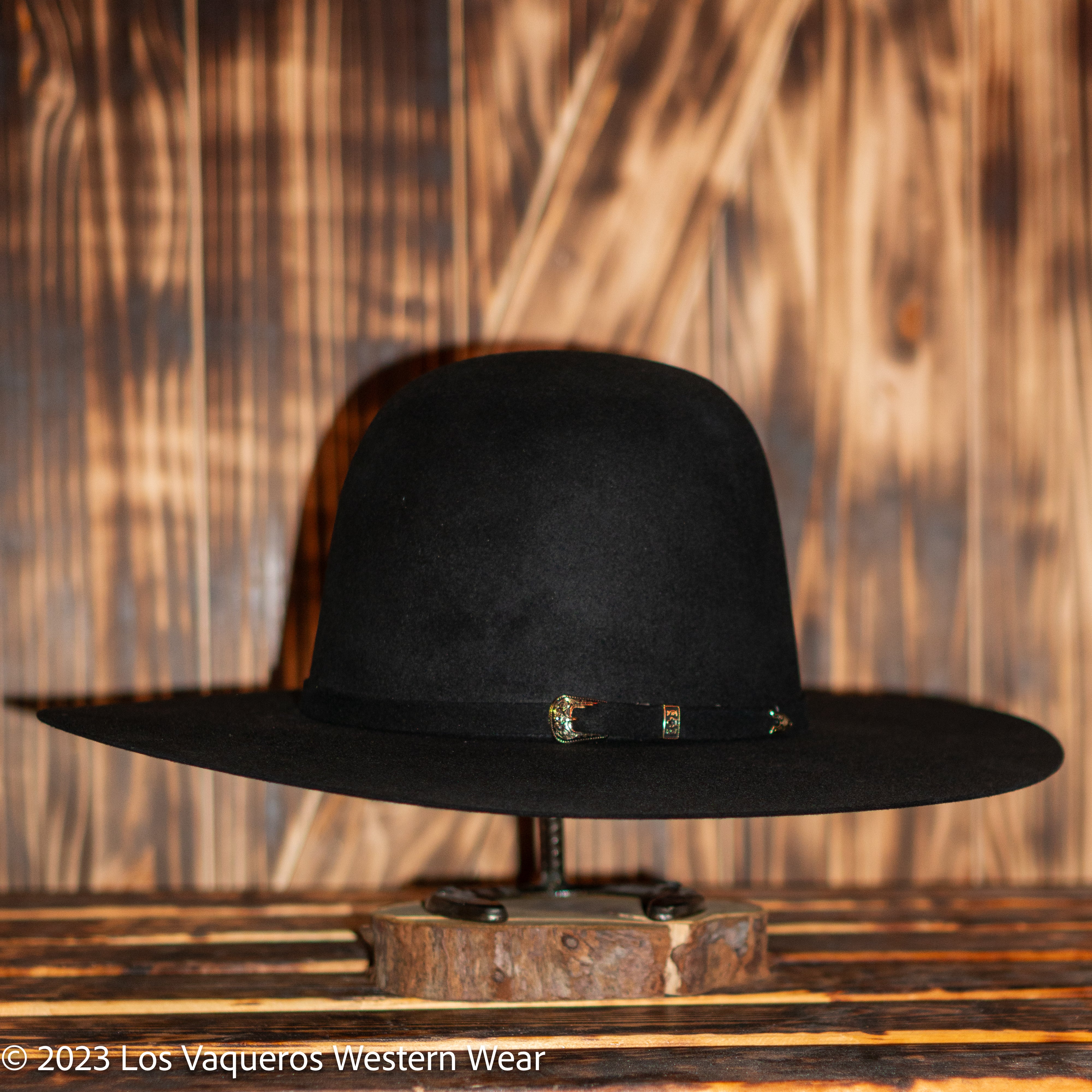 Laredo Rabbit Felt Hat Open Regular Crown Black