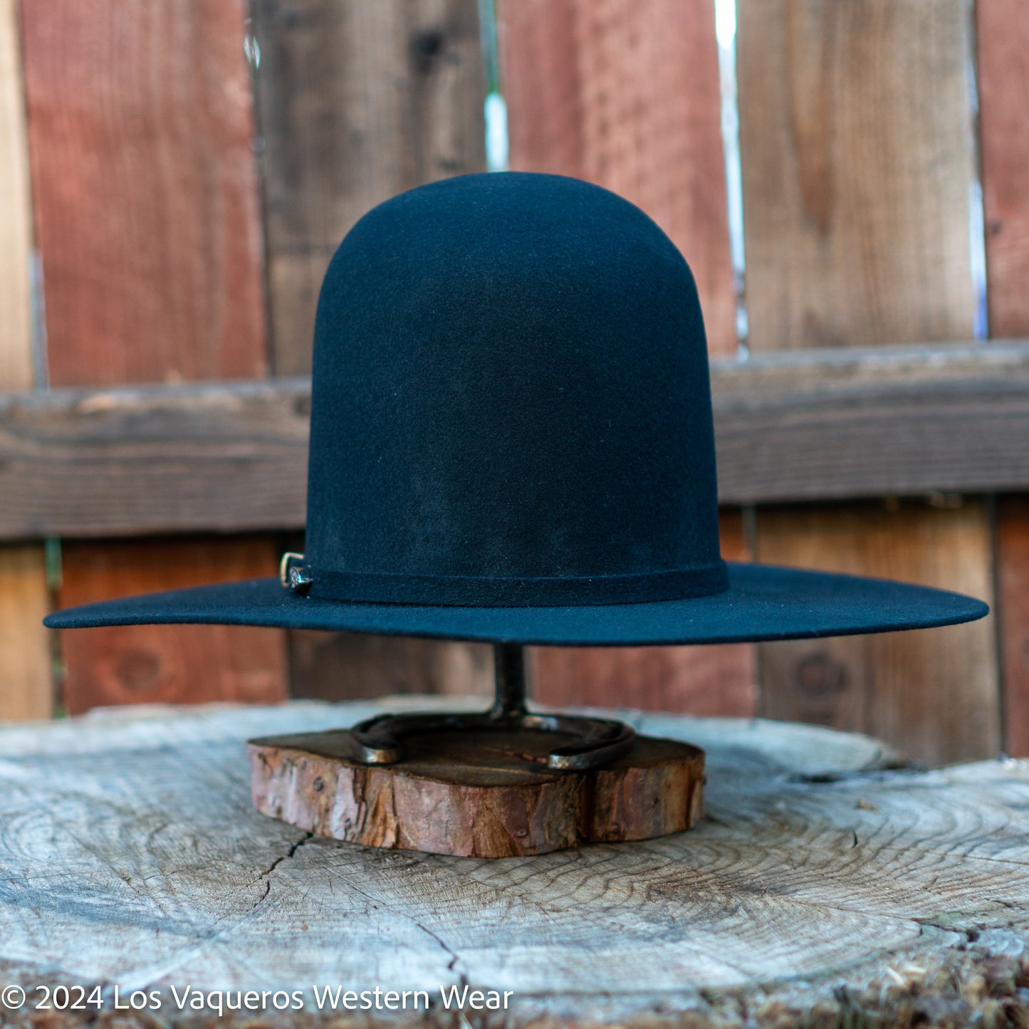 Laredo Wool Felt Hat Open Tall Crown Black