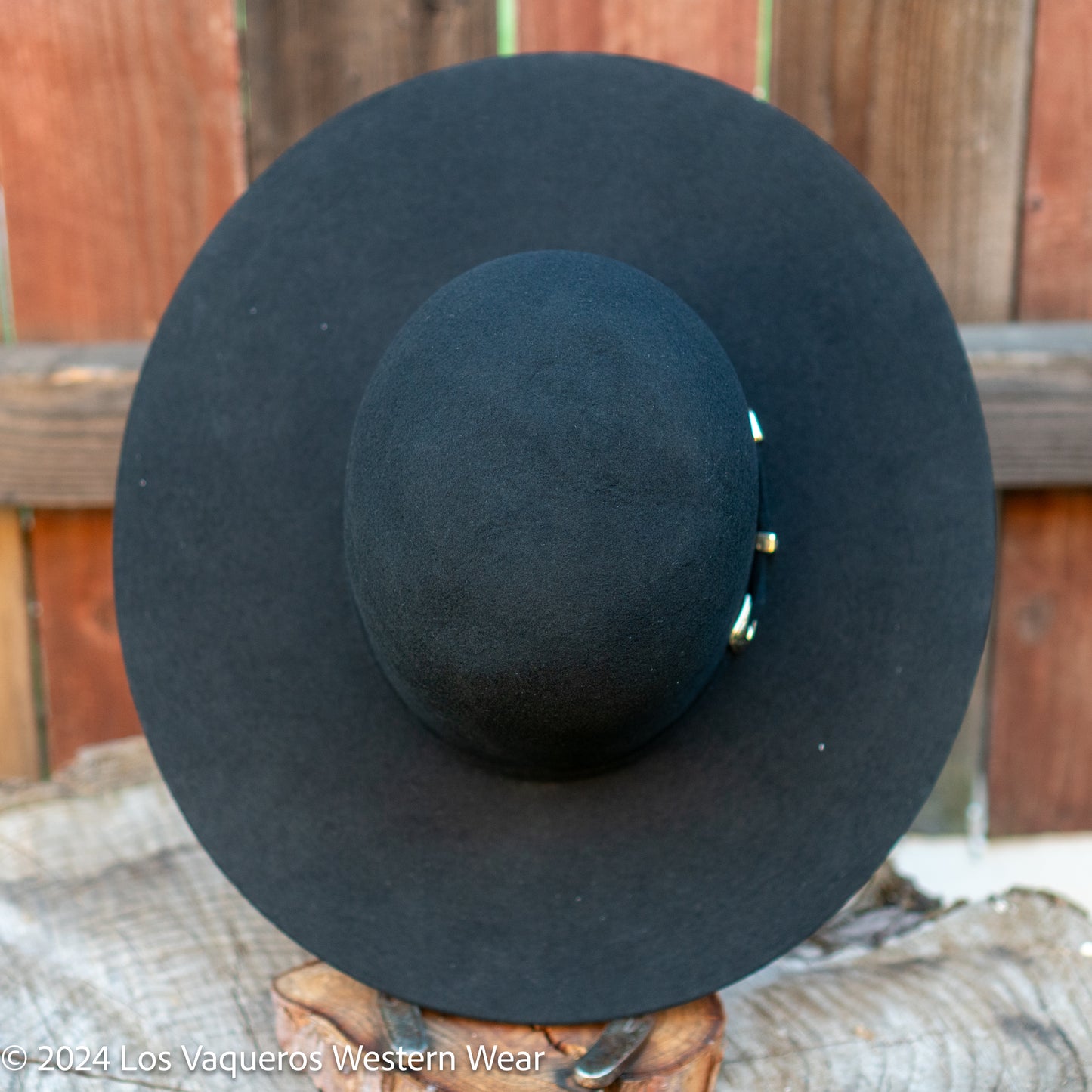 Laredo Wool Felt Hat Open Tall Crown Black