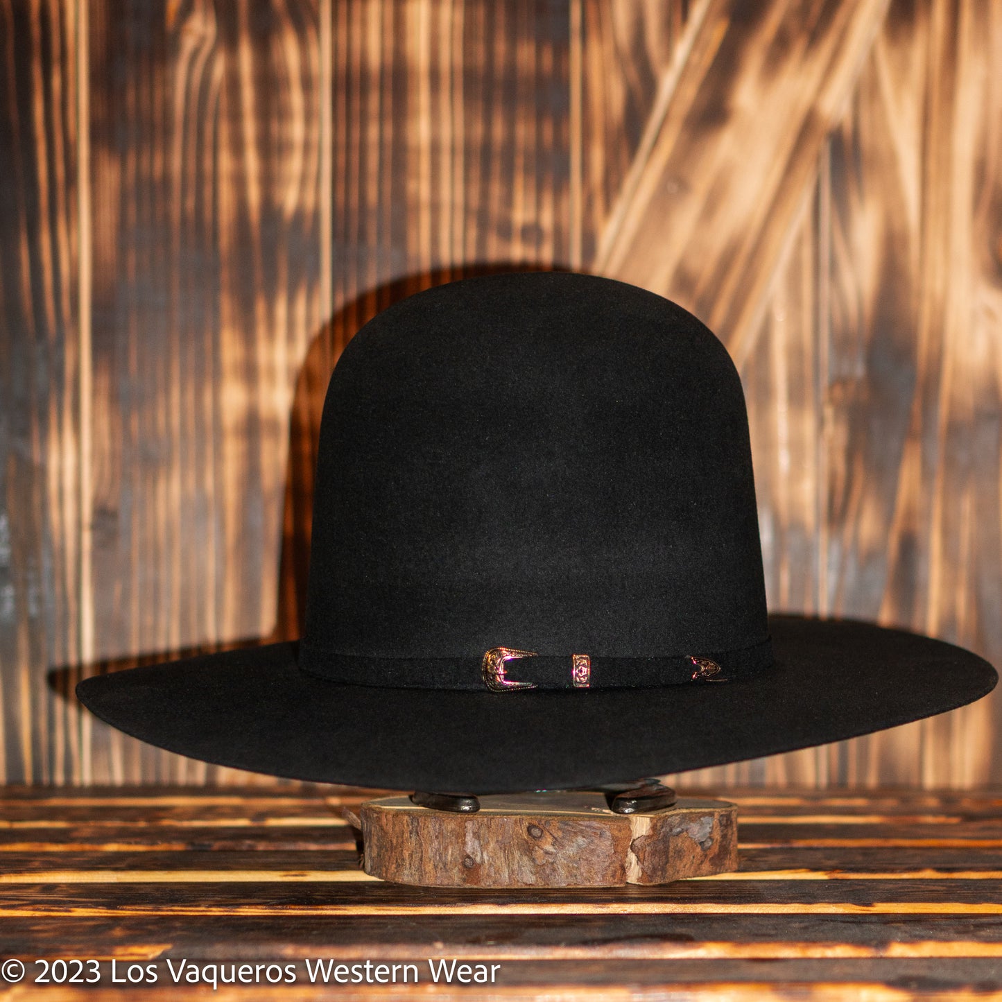 Laredo Rabbit Felt Hat Open Tall Crown Black