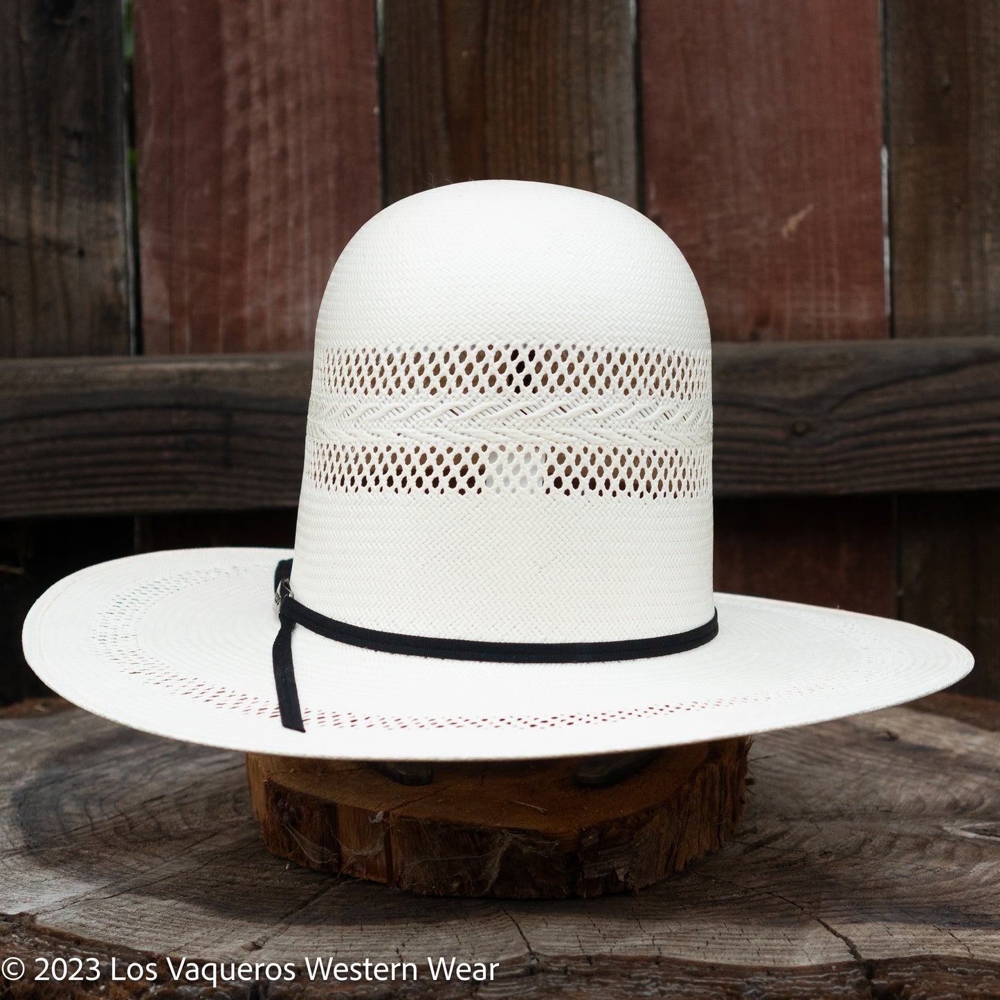 Laredo Straw Hat Tall Crown Snow Drift White