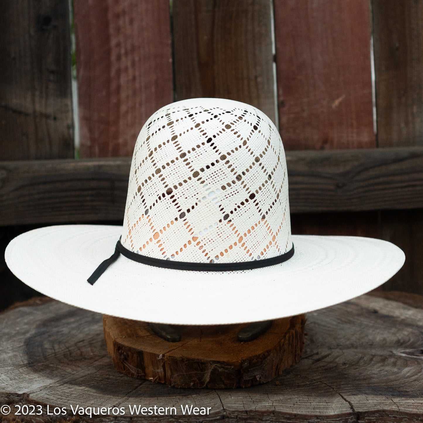Laredo Straw Hat Regular Patchwork White