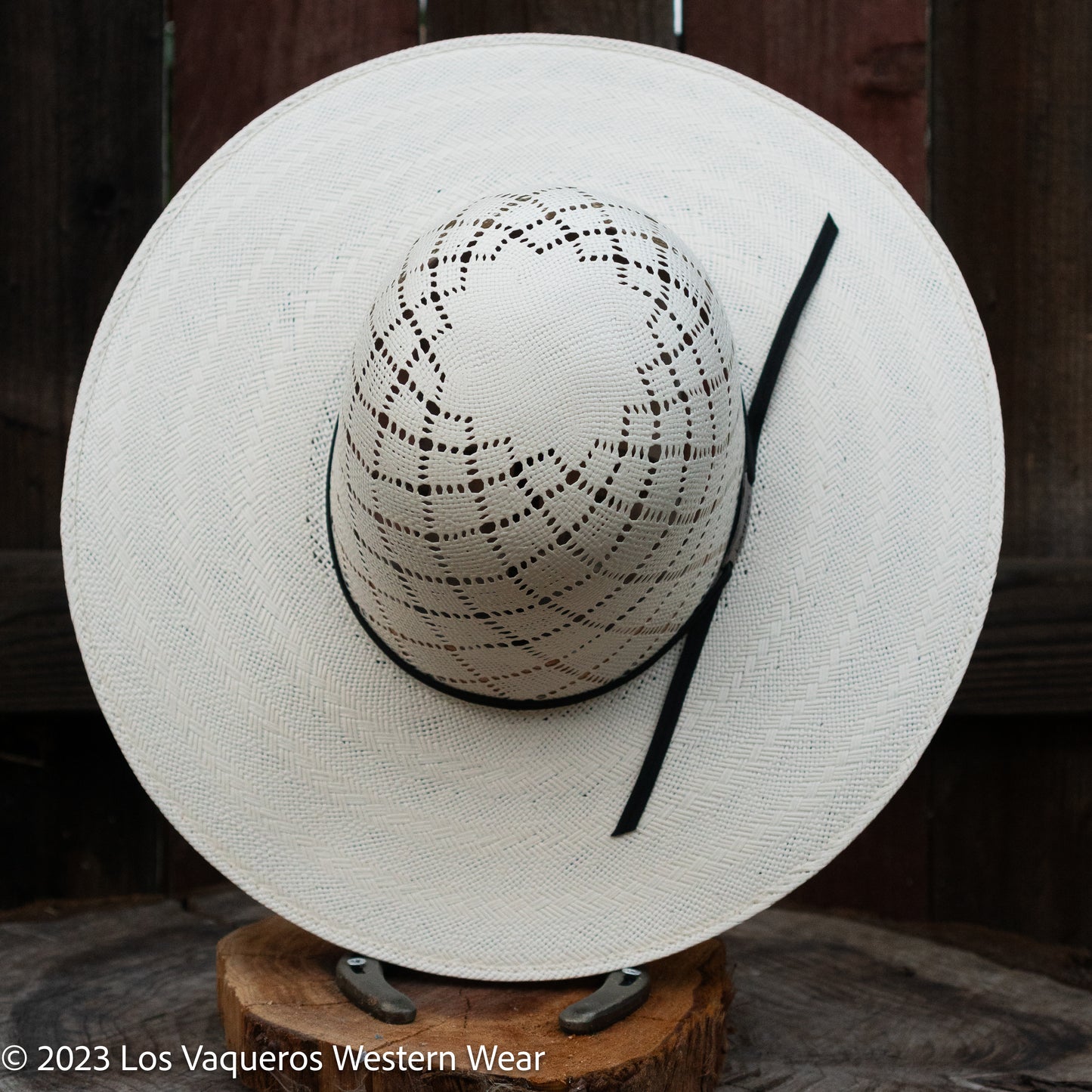 Laredo Straw Hat Regular Patchwork White