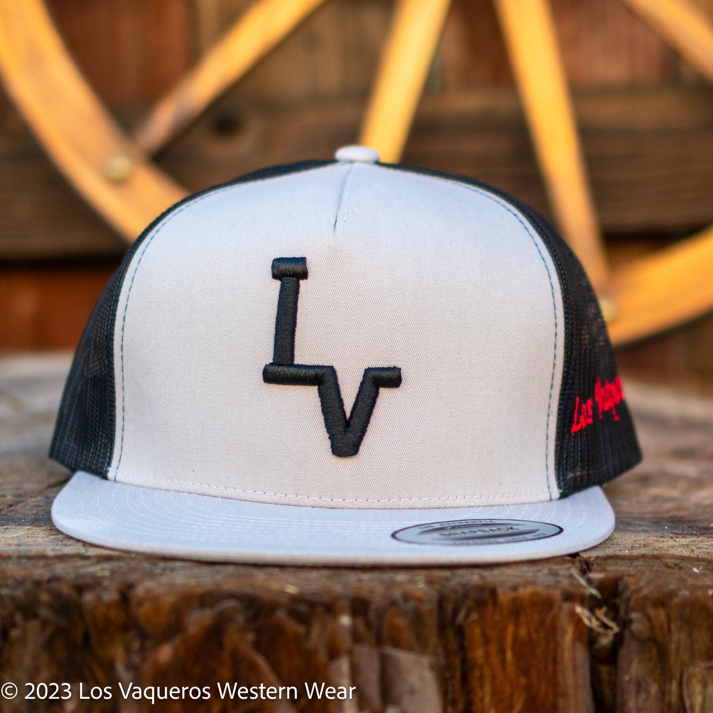 Los Vaqueros LV Logo Snapback Light Grey/Black