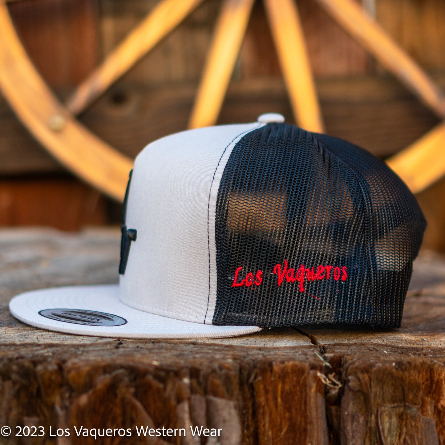 Los Vaqueros LV Logo Snapback Light Grey/Black