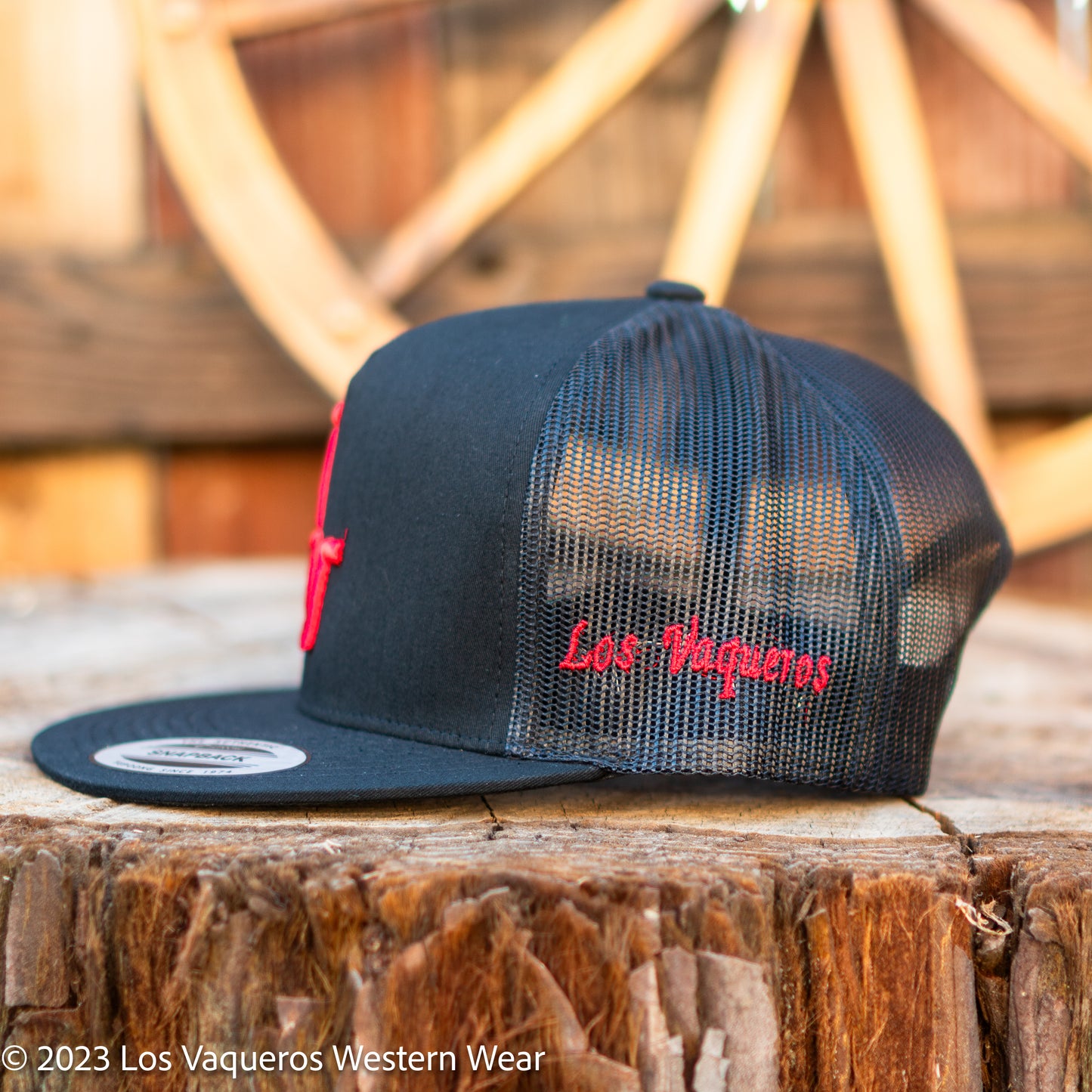 Los Vaqueros LV Logo Snapback Black