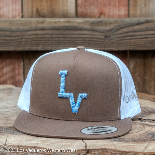 Los Vaqueros LV Logo Snapback Brown/White
