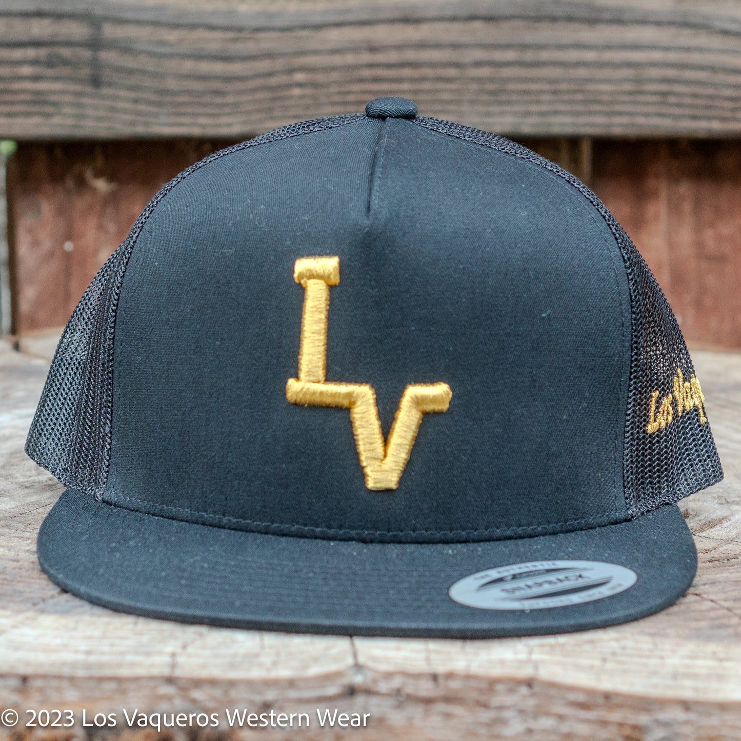 Los Vaqueros LV Logo Snapback Black