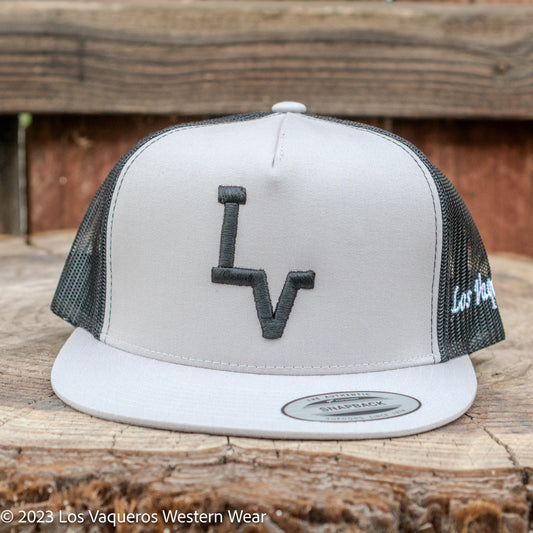 Los Vaqueros LV Logo Snapback Light Grey/Black