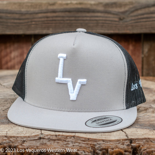 Los Vaqueros LV Logo Snapback Light Grey/Black