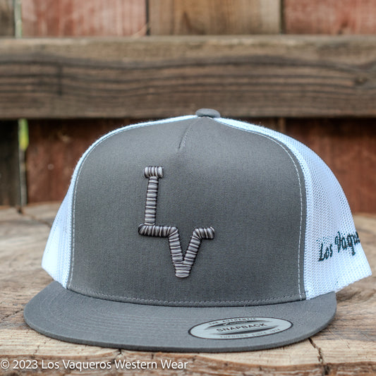 Los Vaqueros LV Logo Snapback Grey/White