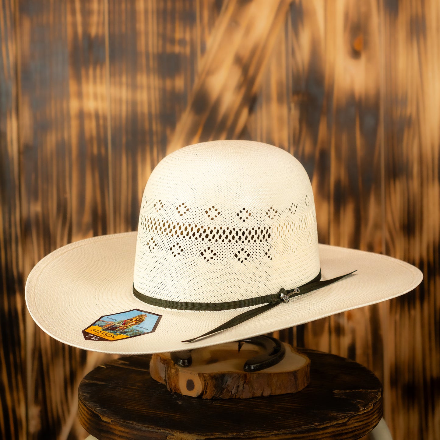 Stetson Straw Hat Regular Crown Baker White