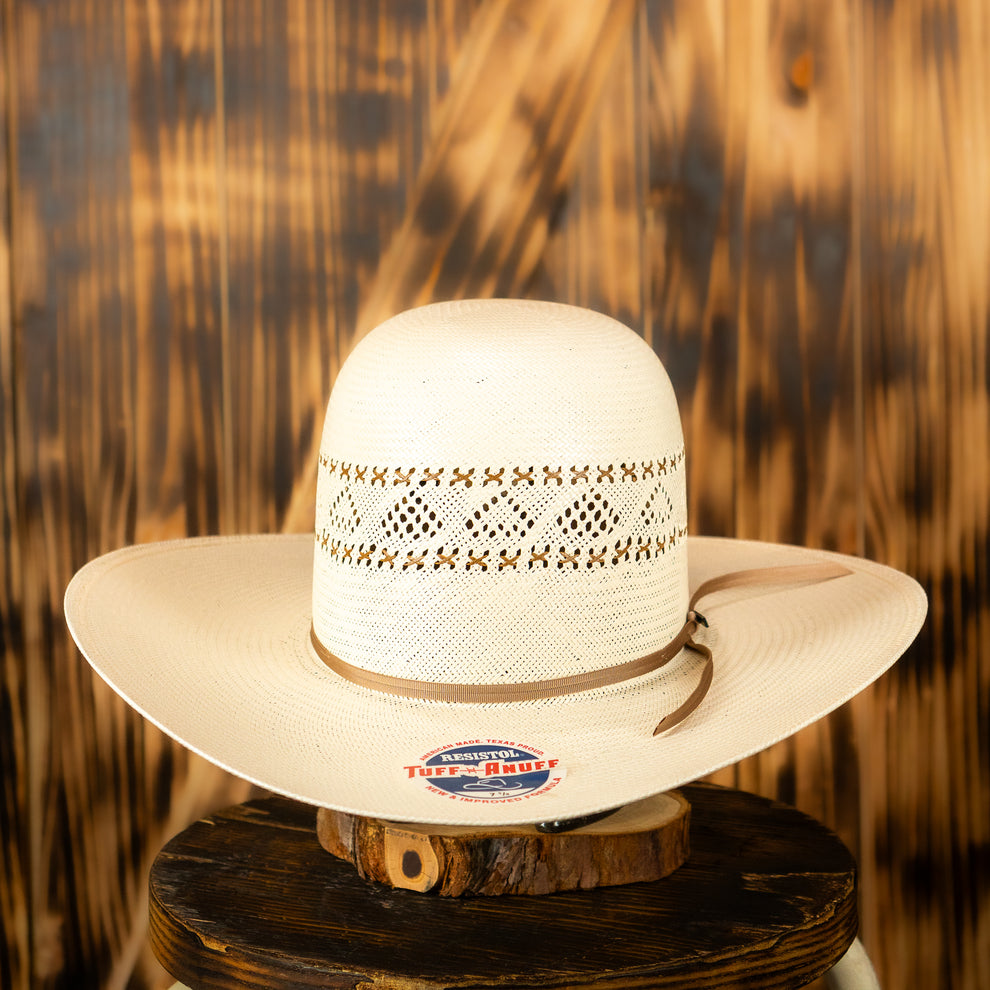 Resistol 20X Black Ridge Cowboy Hat Straw Hat Natural – Los Vaqueros ...