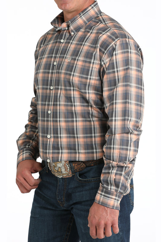 Cinch Men's Plaid Print Long Sleeve Shirt Multi