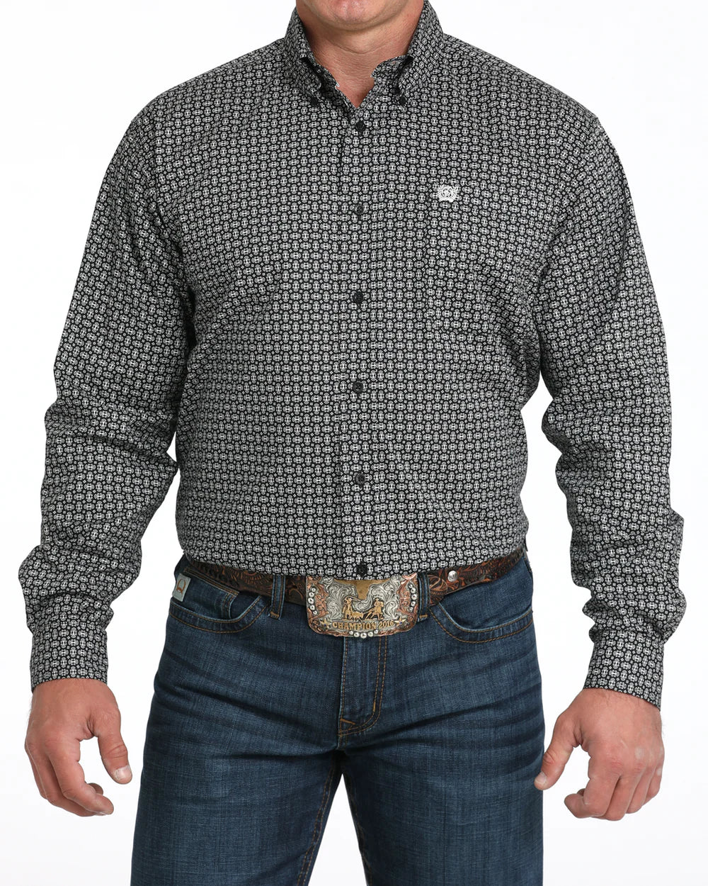 Cinch Men's Stretch Classic Fit Long Sleeve Button-Down Western Shirt
