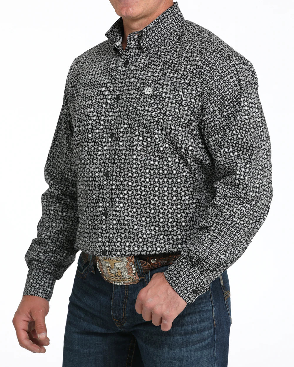 Cinch Men's Stretch Classic Fit Long Sleeve Button-Down Western Shirt