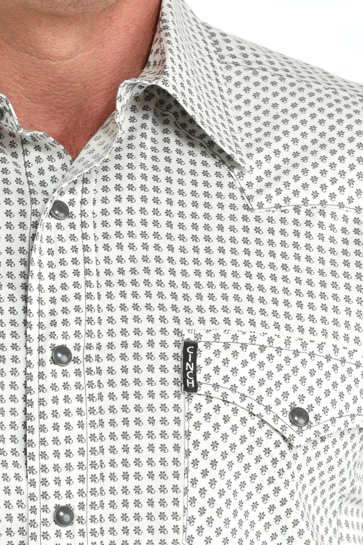 Cinch Men's Modern Fit Long Sleeve Shirt in Cream